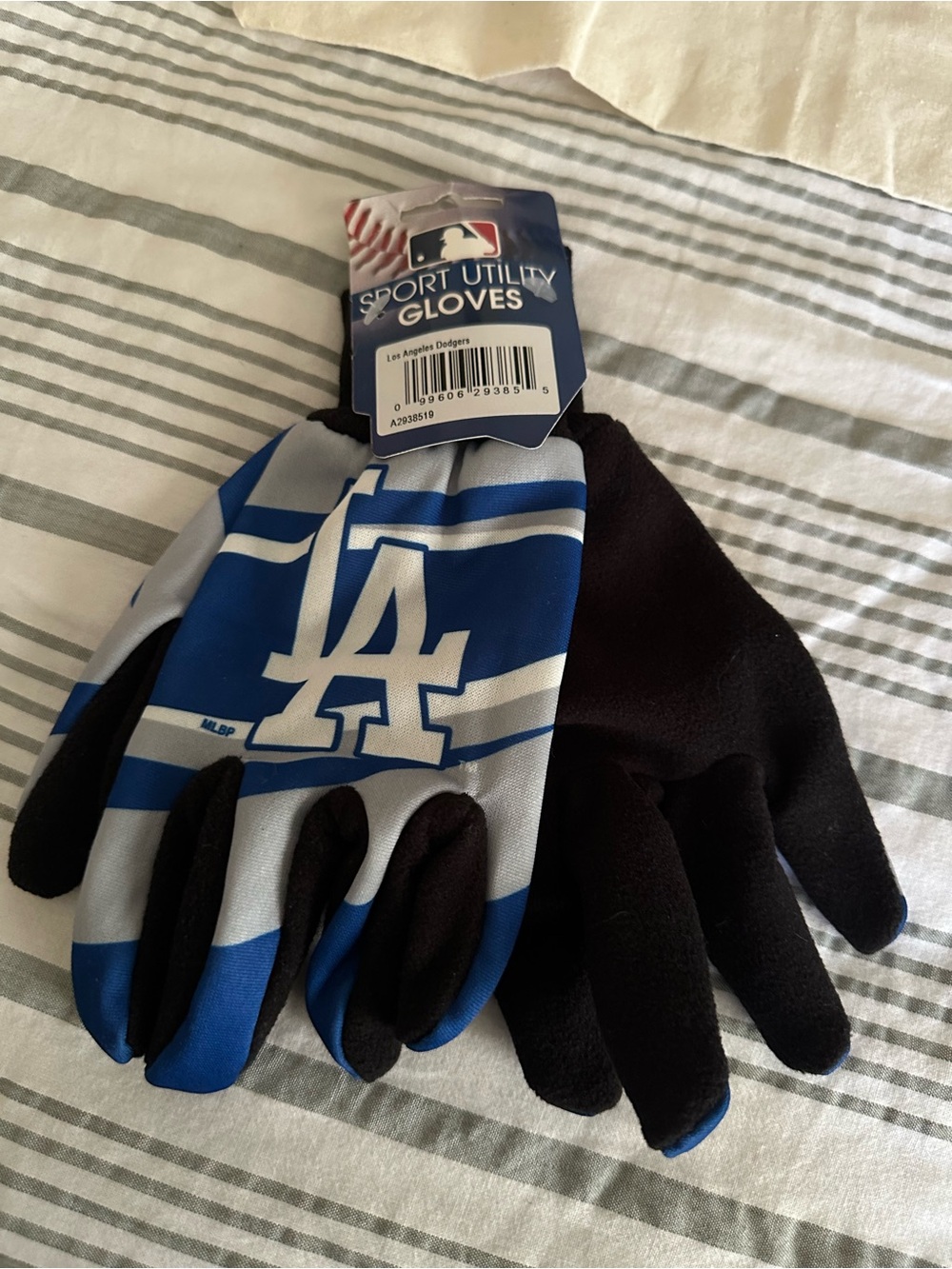 MLB Los Angeles Dodgers Blue and Black Utility Gloves